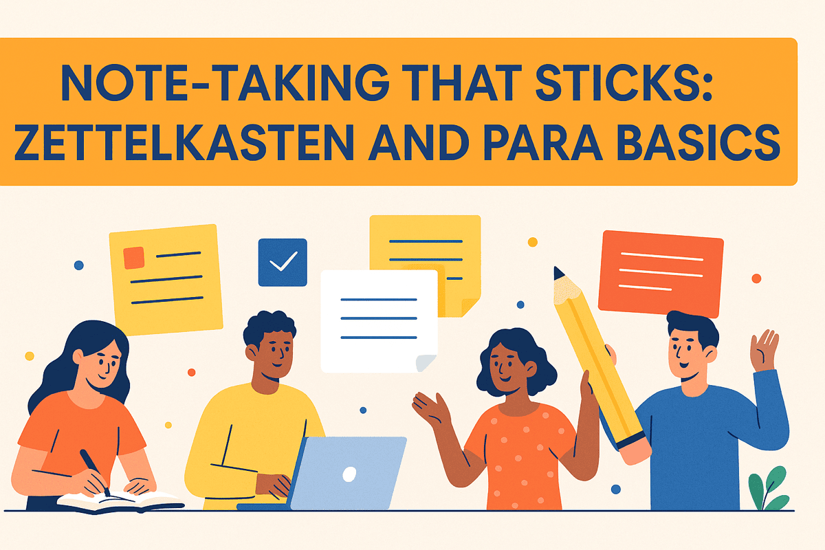 NOTE-TAKING THAT STICKS: ZETTELKASTEN AND PARA BASICS